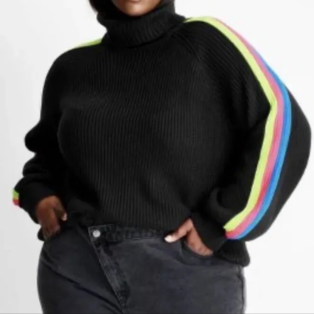 Future Collective Kahlana Barfield Brown x Target Striped Oversized Sweater 1X